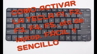 COMO ACTIVAR LA TECLA F1 F2 F3 F4 F5 etc de laptop FÁCIL Y SENCILLO [upl. by Ajup]