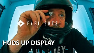 Helmet Tech HUDS UP Display  unboxing amp testing the EyeRide HEAD UP DISPLAY [upl. by Cy]