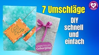 7 Briefumschläge basteln super schnell amp einfach [upl. by Gradey]