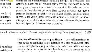 SULFONAMIDAS TRIMETOPRIMSULFAMETOXAZOL QUINOLONAS EN GOODMAN GILMAN CAP 44 PARTE 4 PAGINA 1128 Reac [upl. by Piggy]