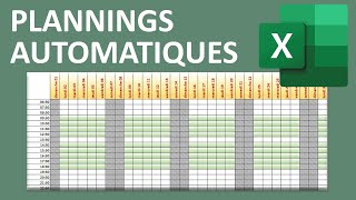 Créer des calendriers et plannings automatiques avec Excel [upl. by Matazzoni]