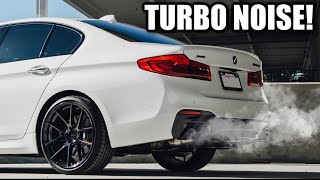 BMW M550I Exhaust Pure Sound V8  Revs Acceleration Idle  High Flow Downpipes [upl. by Nethsa537]