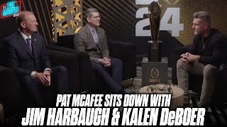 Pat McAfee Sits Down With Jim Harbaugh amp Kalen DeBoer Ahead Of The National Championship [upl. by Ameg]