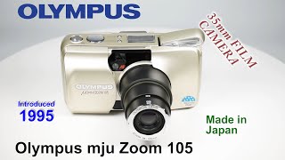 1995 Olympus MJU Zoom 105  35mm Film Camera [upl. by Airetas347]