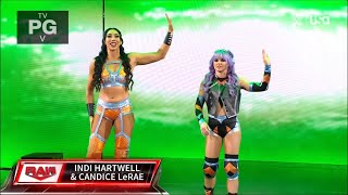 Indi Hartwell amp Candice LeRae Entrance  WWE Monday Night Raw April 15 2024 [upl. by Ertha]