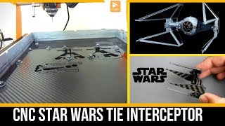 Lets CNC Some Carbon Fiber Projects  I Made a Star Wars Tie Interceptor with Carbon Fiber [upl. by Sal953]