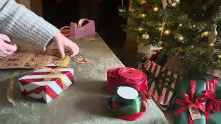 ASMR Christmas gift wrapping no talking Part 2 [upl. by Tezzil]