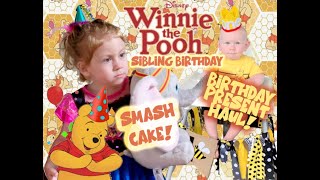 Winnie The Pooh Sibling Birthday Party  2021 [upl. by Ekez260]