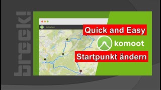 Komoot Quick and Easy  Startpunkt einer Rundtour ändern Tour anpassen [upl. by Keri]