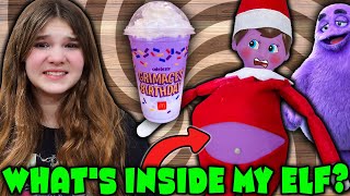 Whats Inside My Elf On The Shelf Elf Drank The Grimace Shake Part 2 [upl. by Colombi]