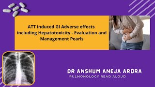 Anti  TB drugs side effects and Hepatotoxicity Management Pearls [upl. by Elesig]