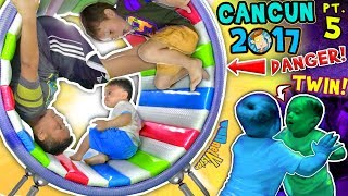 WHEELS ON THE BUS OUCH  WORLDS COOLEST INDOOR PLAYGROUND Cancun Mexico Pt 5 v [upl. by Mafalda659]