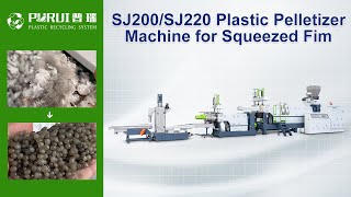 SJ200SJ220 Plastic Pelletizer Machine for Squeezed Fim Plastic Pelletizing Line  Purui Machinery [upl. by Negiam640]