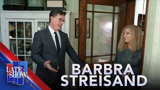 Shopping at the Tiny Mall in Barbra’s Basement  Barbra Streisand Talks to Stephen Colbert Part … [upl. by Obala546]