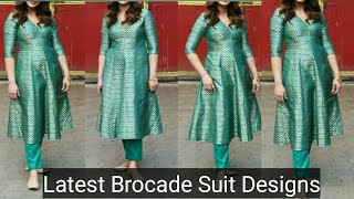 Latest Brocade Suit DesignsBrocade Dress DesignsBrocade Frock Suit  Fashion Jeet [upl. by Niala]