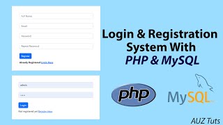 Login and Registration Form in PHP and MySQL [upl. by Epolenep396]