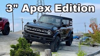 Our 1st Lifted BRONCO 2021 Outer Banks Apex Edition 3quot Coilover on 35s Review  Ford SUV [upl. by Onibag]