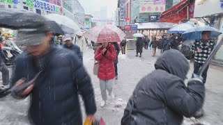 Seoul Korea  Namdaemun Market Walking Tour  4k video [upl. by Sipple908]