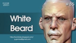 Zbrush Sculpting Polypaint  White Beard [upl. by Noelc]