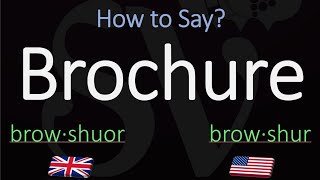 How to Pronounce Brochure CORRECTLY Meaning amp Pronunciation [upl. by Rod]