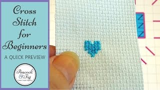 Cross stitch for beginners  a quick preview [upl. by Nyliahs]