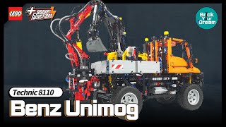 레고 테크닉 벤츠 유니목  LEGO 8110 MercedesBenz Unimog U400 [upl. by Brinkema]