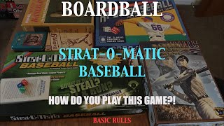 Boardball StratOMatic Baseball Basic Rules  Mirror Match AND How To Play [upl. by Atiuqrahs]