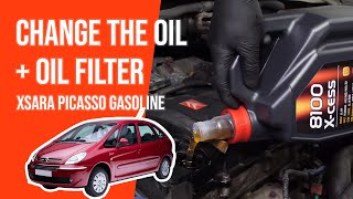 Change the oil and the oil filter XSARA PICASSO 16i 🛢 [upl. by Tireb]