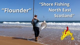 Shore fishing for flounder 🎣 Aberdeenshire beach [upl. by Grizelda306]