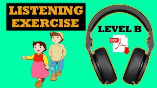 Listening Comprehension Test  PDF  B level  Easy English Lesson [upl. by Eilyr752]