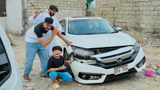 Anas bhai ny new car ka accident kr deya 🥺  Papa ny bht mar pari Anas bhai ko 🥺 [upl. by Enahs]