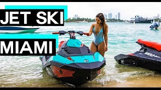 MIAMI LIFE  JET SKI IN BISCAYNE BAY MIAMI WITH WHITSKI RENTALS [upl. by Yessac]