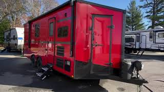 2021 Stealth Nomad Victory Red 22FK Toy Hauler Travel Trailer Tour  Tri State RV Anna IL [upl. by Henley]