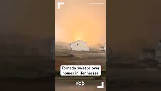 Tornado sweeps over homes in Tennessee [upl. by Ahtilat317]