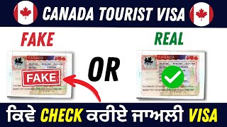 Alert Canada Fake Sticker Visa  ਕਿਵੇ Check ਕਰੀਏ ਜਾਅਲੀ Visa  How To Check Canada Visa Fake or Real [upl. by Gnod744]