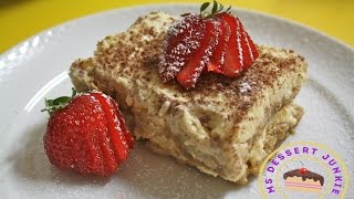 LOW FAT ITALIAN TIRAMISU RECIPE  MsDessertJunkie [upl. by Annerb]