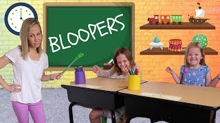 Silly Toy School BLOOPERS with Addy and Maya [upl. by Teteak]