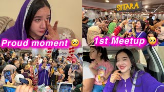 Pehla meetup  YouTube family ny mujhy star bna diya  proud moment 🥺  sitara yaseen meetup vlog [upl. by Anierdna]