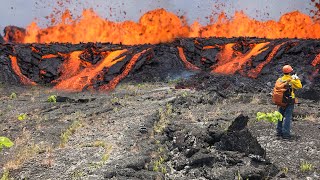 Horrifying Live Footage Kīlauea volcano erupts again residents experience volcanic gas emissions [upl. by Fitalludba]