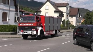 Feuerwehr Bad Säckingen auf Einsatzfahrt zu einem Verkehrsunfall [upl. by Eahsat928]