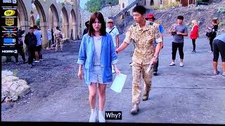 Descendants of the Sun behind the scene BTS Song Joong Ki teases Song Hye Kyo ENG SUB [upl. by Brandie]