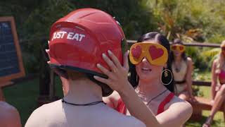 Just Eat couples up with Love Island Blindfold Challenge [upl. by Nemaj]