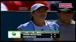 Justine Henin v Elena Dementieva 2005 Charleston F highlights [upl. by Rowell]