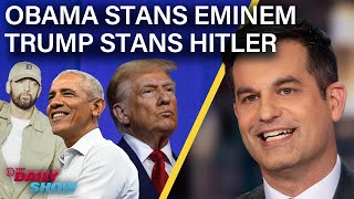 Trumps Hitler Love Revealed amp Obama Raps Eminem at Rally  The Daily Show [upl. by Irep]