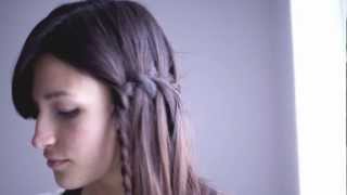 DIY waterfall braid hairstyle tutorial ✂ [upl. by Tiemroth]