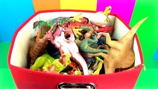 DINOSAUR Box 1 TOY COLLECTION Jurassic World T REX SPINOSAURUS Toy Review SuperFunReviews [upl. by Tebazile921]