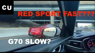 Infiniti Q60 Red Sport vs Genesis G70 Sport Trim [upl. by Jone]