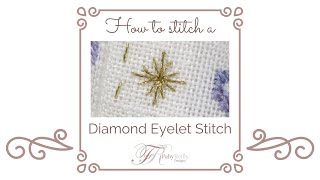 Diamond eyelet stitch tutorial [upl. by Ardnic]