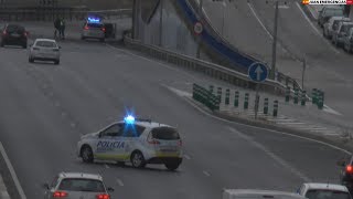 Traffic Break Policia Municipal retiene el tráfico en el acceso a la M30 por accidente [upl. by Nob]