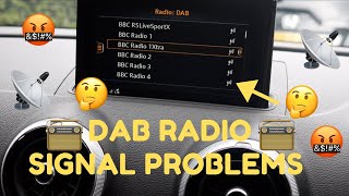 DAB RADIO SIGNAL PROBLEM dabradiosignalproblems emojicarmods audis3 [upl. by Nonnahsed227]